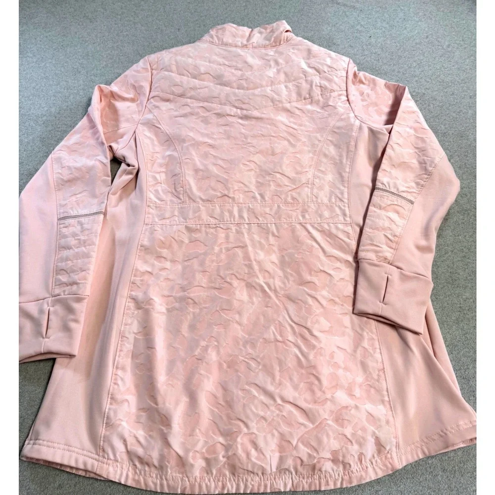 Avia Womens 3X Jacket Pink Quilted Lightweight‎ Athletic Zip Up Plus Activewear